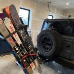 Buzz rack tilted down on ford bronco ski rack